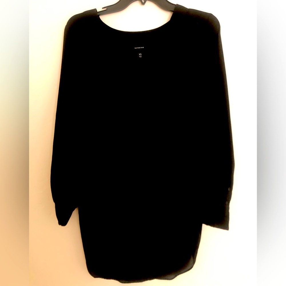 Who What Wear black top with black veil over.
